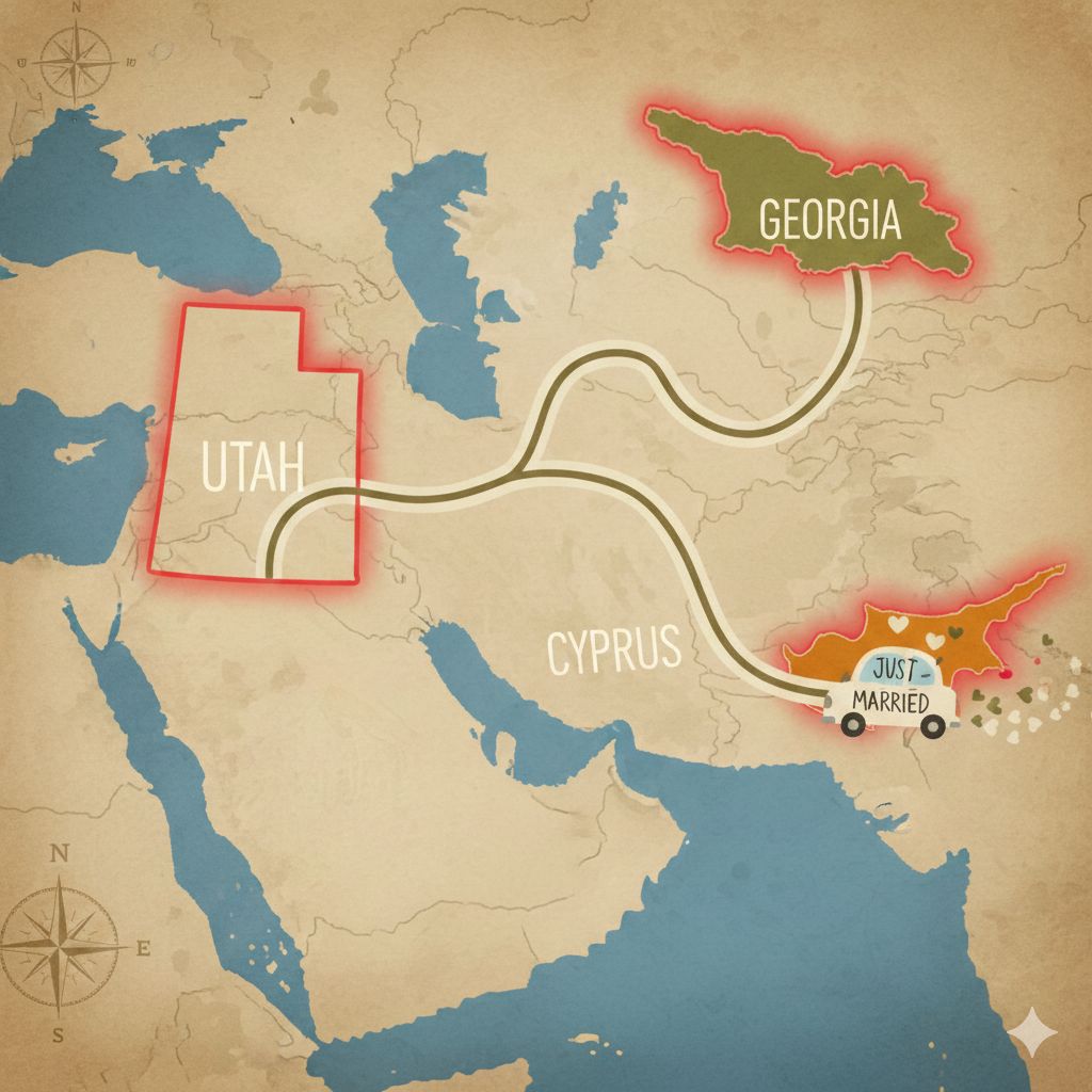 חתונה אזרחית 2026: השוואה בין יוטה, קפריסין וגאורגיה